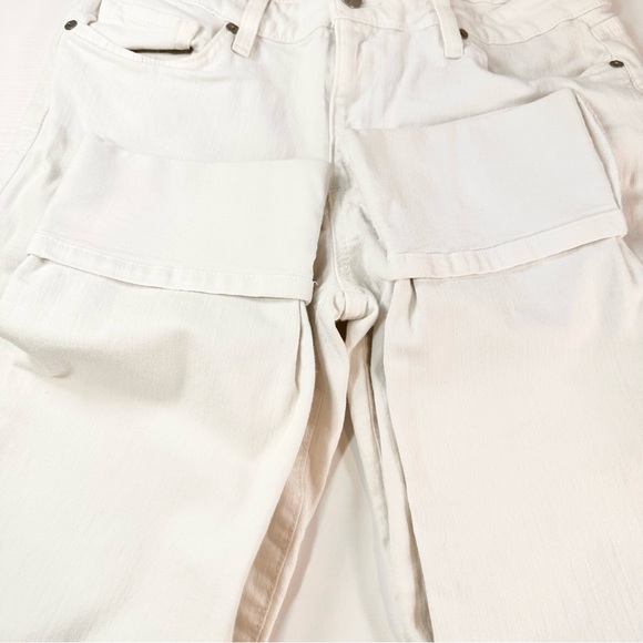 Joe's Jeans White Cuffed 24” Cropped Capri Denim Pants - Picture 10 of 14